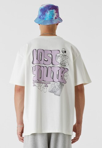 Lost Youth T-Shirt 'Skate' in Beige