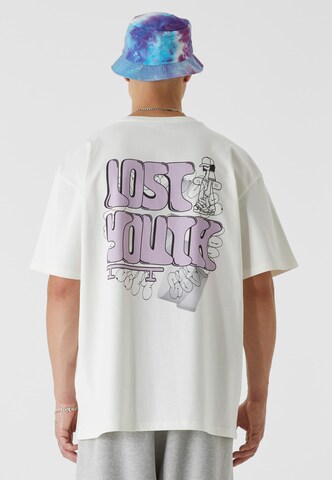 T-Shirt 'Skate' Lost Youth en beige