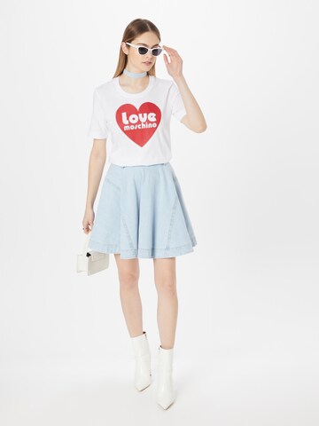 T-shirt Love Moschino en blanc
