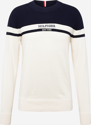 TOMMY HILFIGER Pulover | ecru / črna barva, Prikaz izdelka