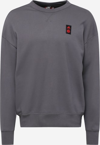 ADIDAS SPORTSWEAR - Sweatshirt de desporto 'Fc Bayern Lifestyler' em cinzento: frente