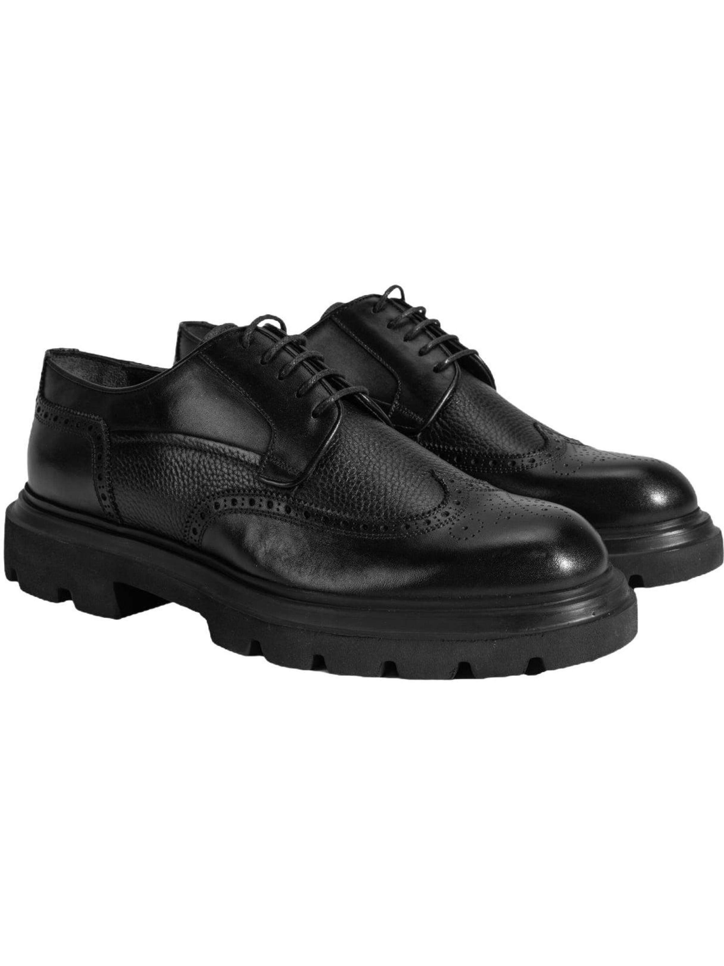 Desa Veterschoen 'Schnürschuhe' in Zwart: voorkant