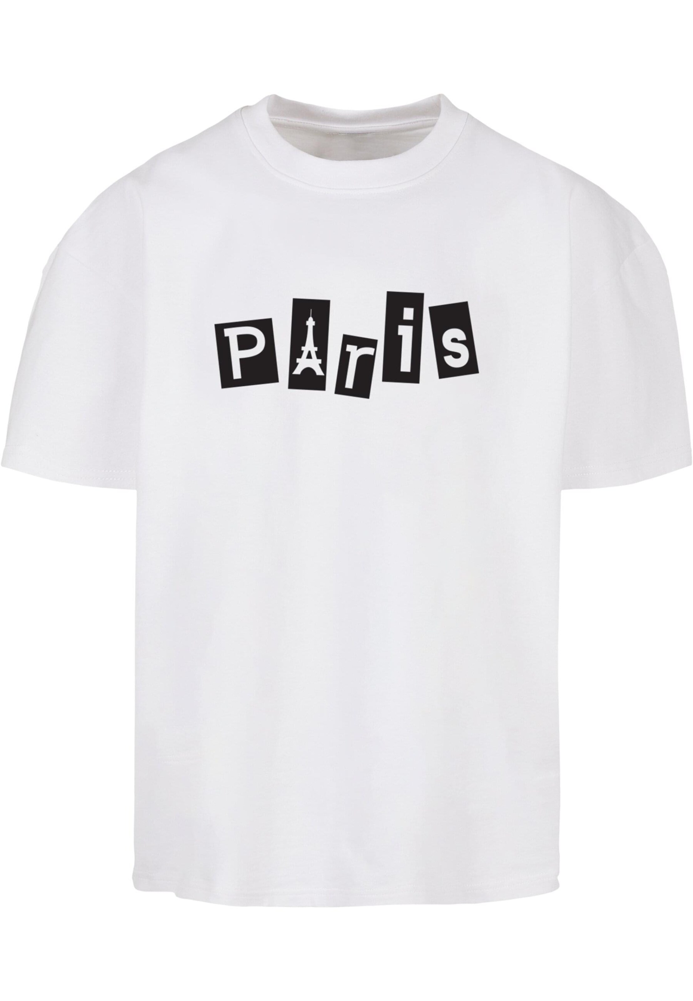 Merchcode Shirt 'Paris' in Wit: voorkant