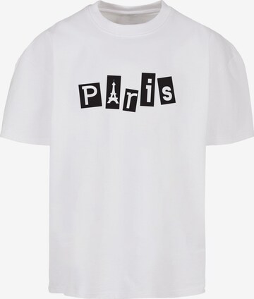 Merchcode T-Shirt 'Paris' in Weiß: predná strana