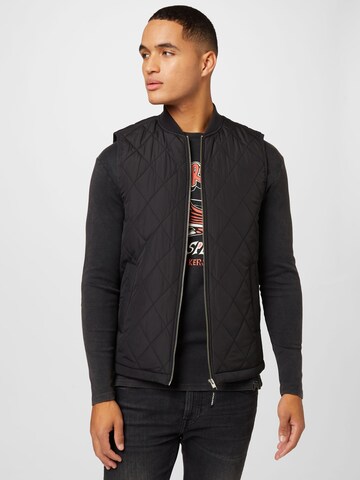 JACK & JONES Mellény 'KEEN' - fekete: elől