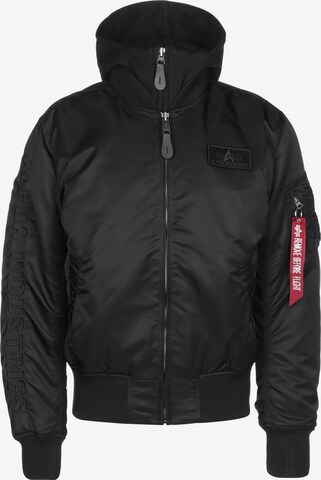 ALPHA INDUSTRIES Between-season jacket 'MA-1 D-Tec SE' in Black: front