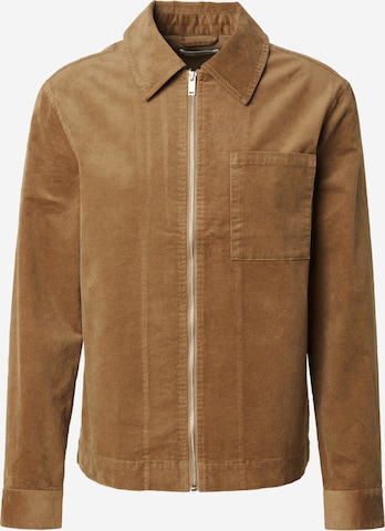 ABOUT YOU x Jaime Lorente Between-season jacket 'Emilio' in Brown: front