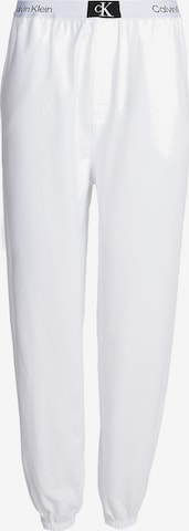 Calvin Klein Underwear Pleat-Front Pants in White: front