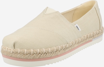 TOMS Espadrilky 'ALPARGATA PLATFORM ROPE' – béžová: přední strana