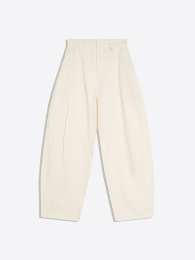 Bershka Pleat-front trousers in Natural white, Item view