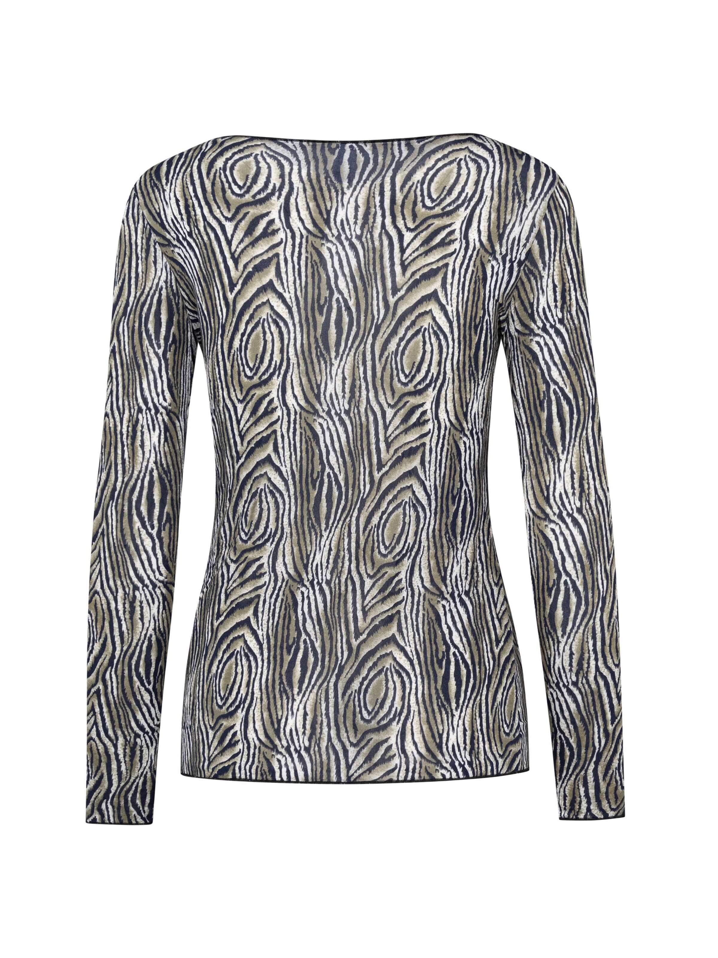 Maillot de corps 'Maglia Intima Donna Manica Lunga Cashmere & Modal Girocollo Animalier' Ciocca en gris