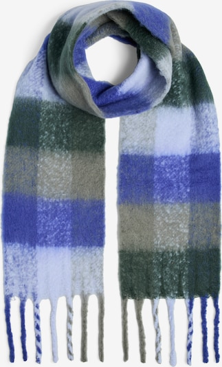 Šalikas 'PCBEA' iš PIECES, spalva – mėlyna / rusvai žalia / tamsiai žalia / balta, Prekių apžvalga