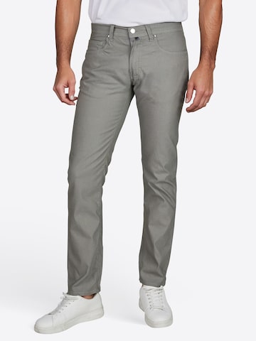 PIERRE CARDIN Tapered Chino trousers 'Lyon' in Grey: front