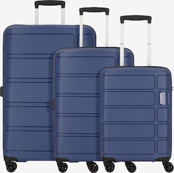 American Tourister Suitcase Set in Blue: front