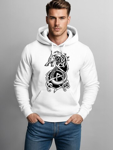 Neverless Sweatshirt 'Fenrir Odin' in White