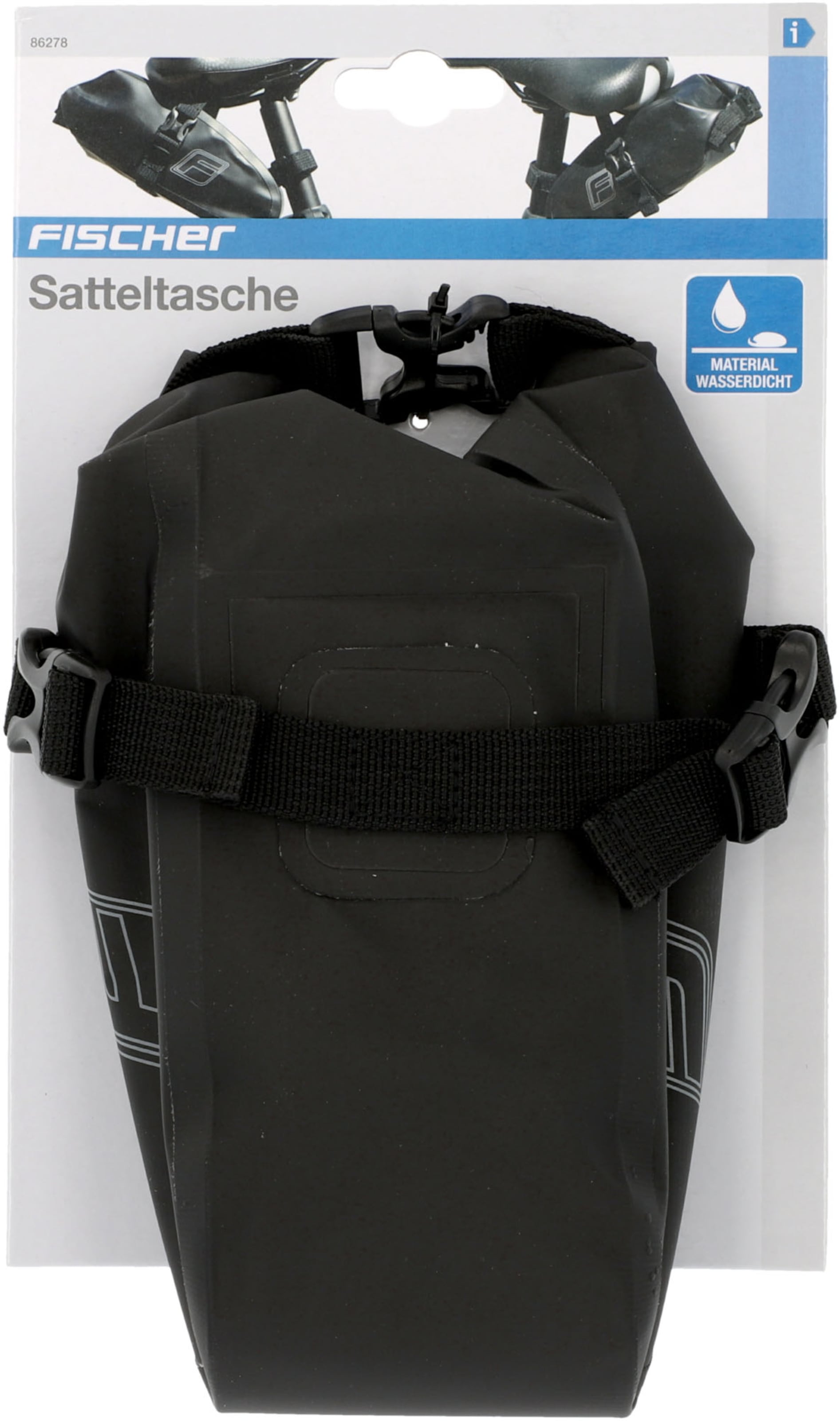 FISCHER Fahrräder Fahrradtasche in Schwarz