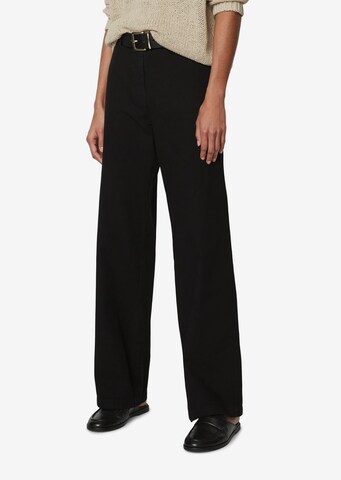 Wide Leg Pantalon chino Marc O'Polo en noir