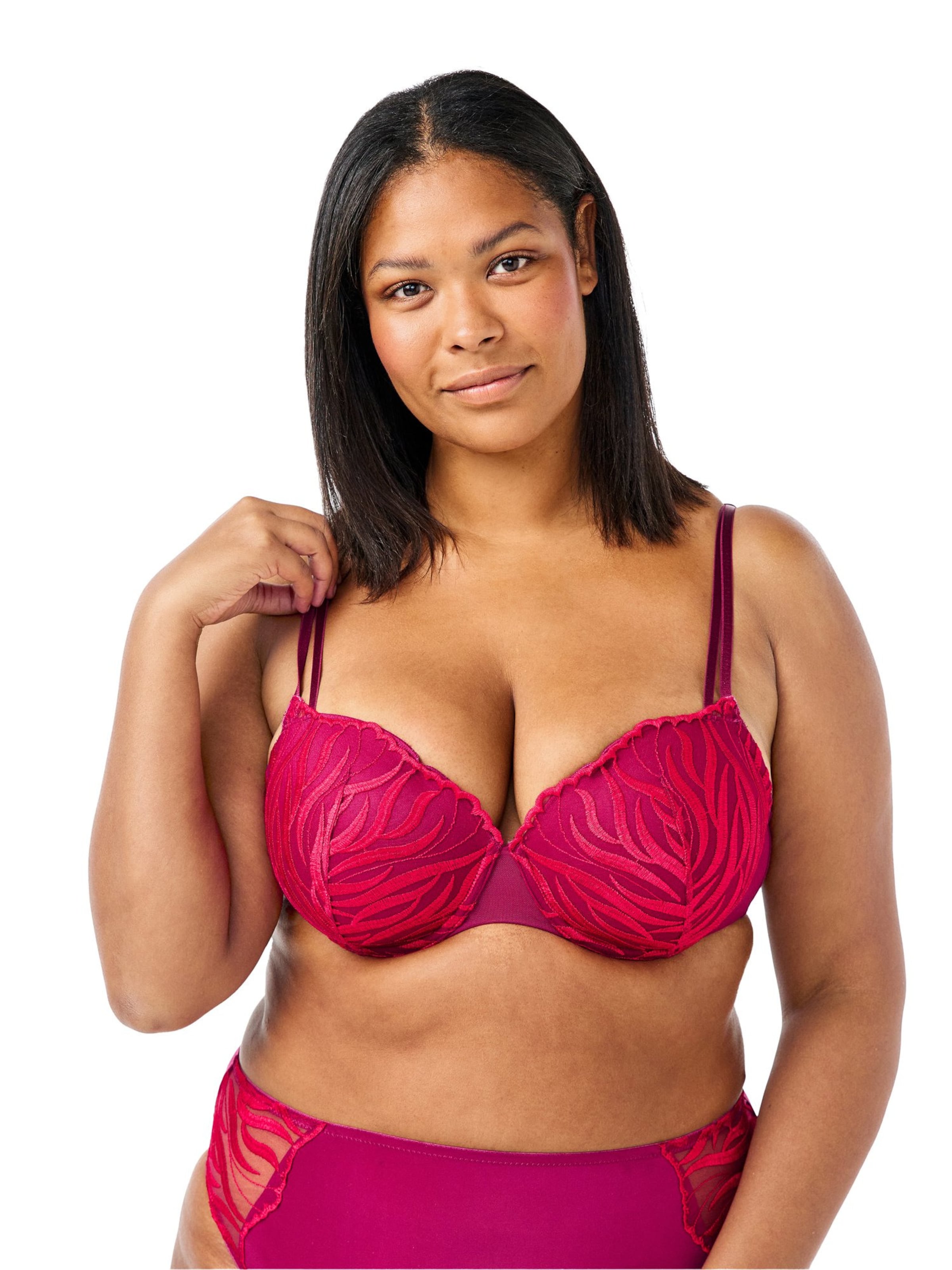 Devoted by Zizzi Бюстгальтер под футболку Бюстгальтер 'Lilo' в Ярко-розовый: спереди