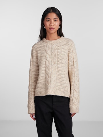 PIECES Sweater 'Nina1' in Beige: front