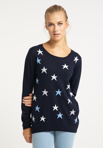 usha BLUE LABEL Sweater in Blue: front