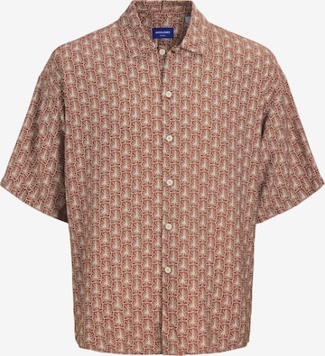 JACK & JONES Button Up Shirt in Brown: front