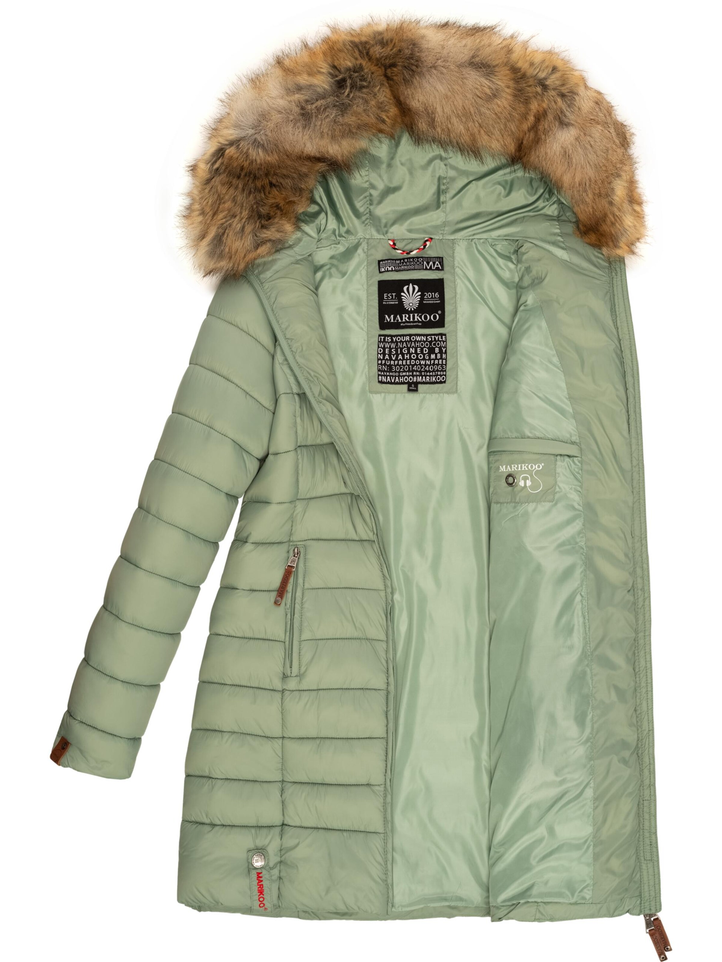 Manteau d’hiver 'Rose' MARIKOO en vert