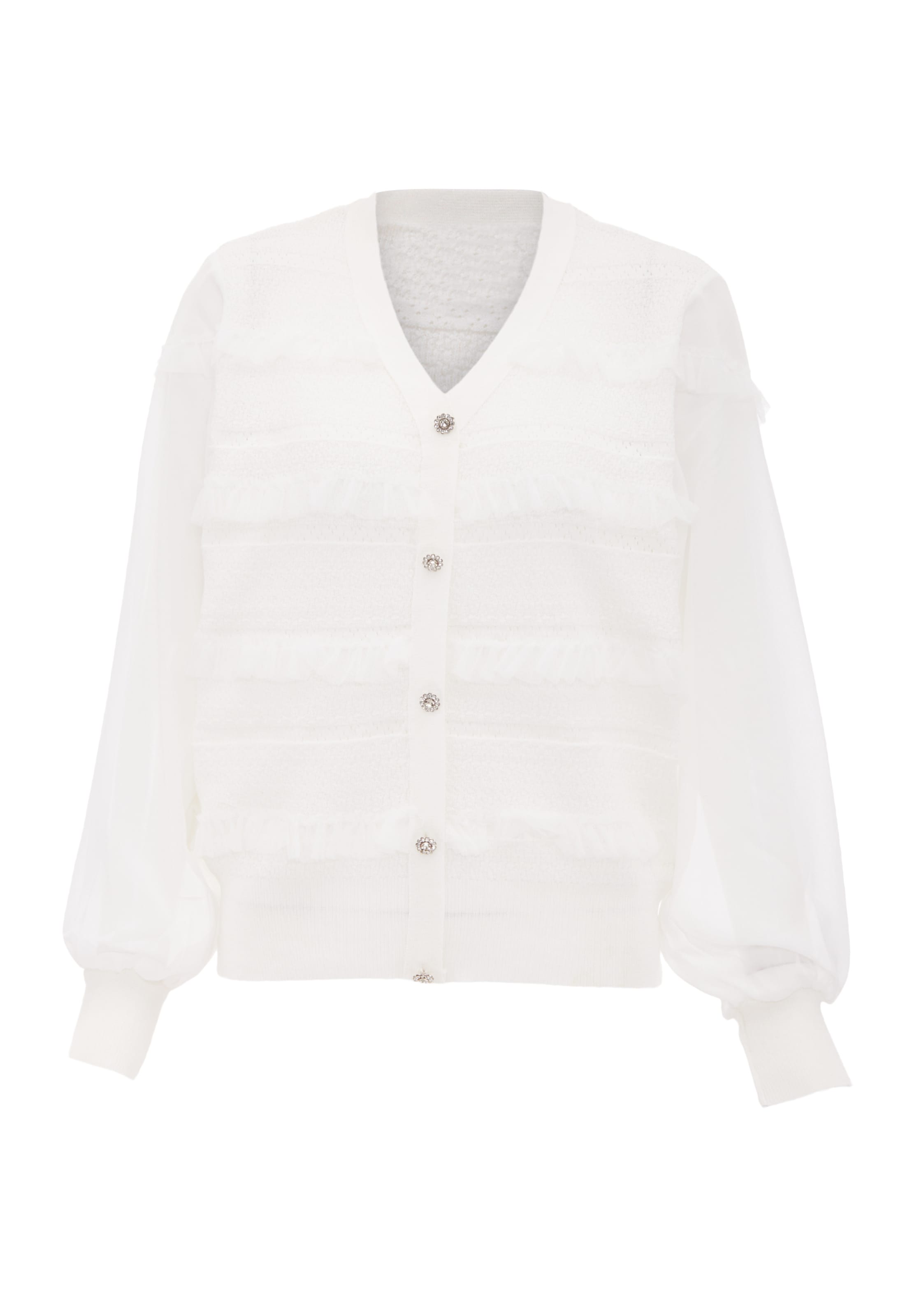carato Knit cardigan in White: front