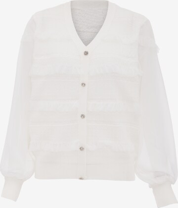 Cardigan carato en blanc : devant