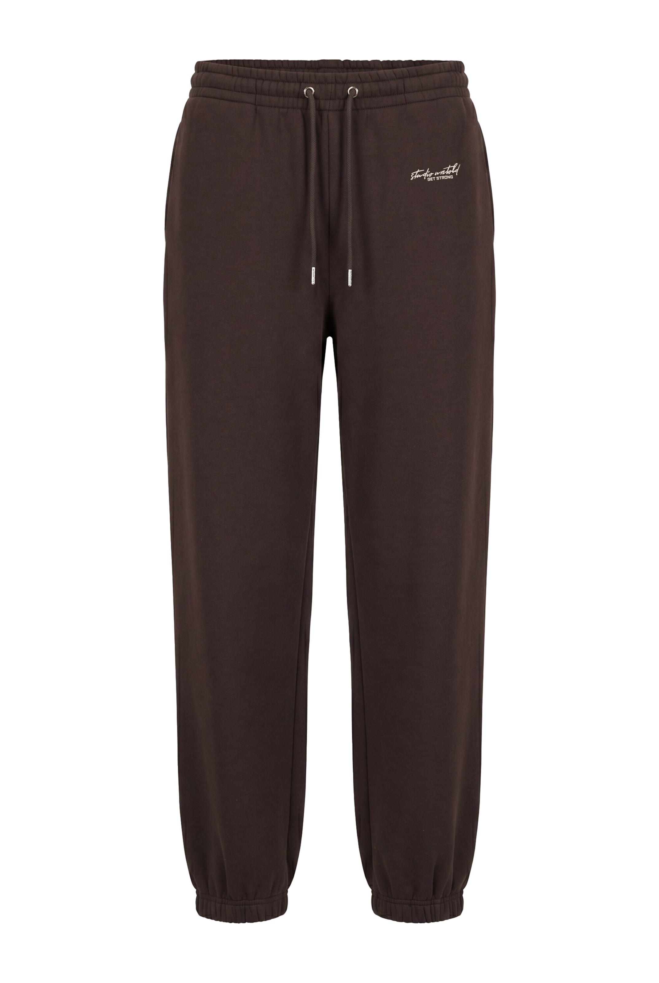 Studio Untold Tapered Pants in Brown: front