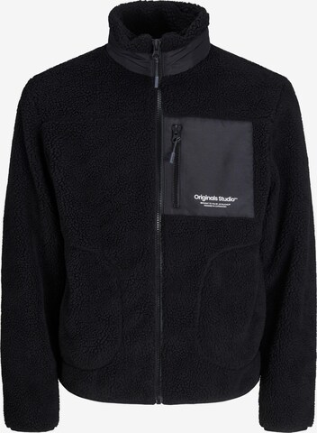 JACK & JONES Fleece jacket 'Vesterbro' in Black: front