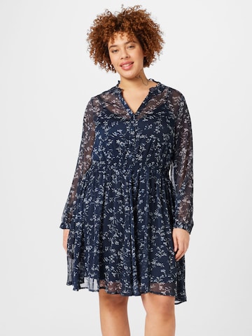 Robe-chemise 'Linda' ABOUT YOU Curvy en bleu : devant