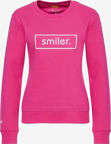 smiler. Sweatshirt 'Cuddle' in Roze: voorkant