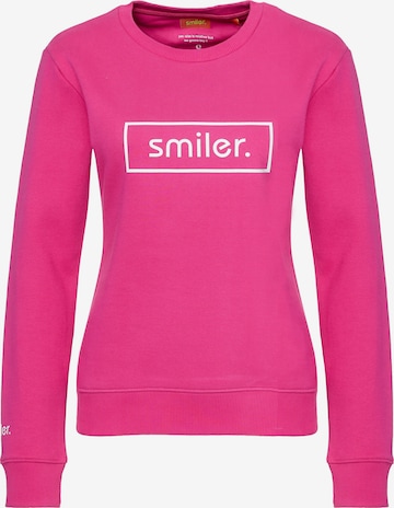 Sweat-shirt 'Cuddle' smiler. en rose : devant