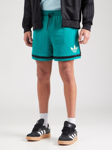 žalia ADIDAS ORIGINALS Laisvas Kelnės 'Originals Basketball': priekis