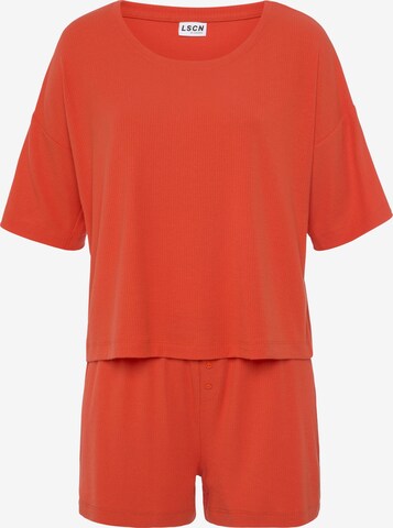 Pyjama LSCN by LASCANA en orange : devant