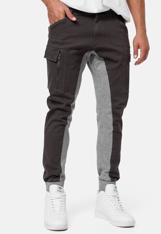 INDICODE JEANS Regular Cargobroek ' Drogo ' in Grijs