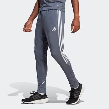 ADIDAS PERFORMANCE Skinny Workout Pants 'Tiro 23 League' in Grey: front