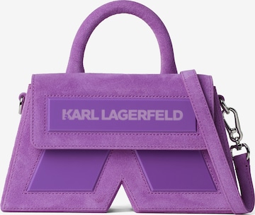 Karl Lagerfeld Umhängetasche 'IKON K Suede' in Lila: predná strana