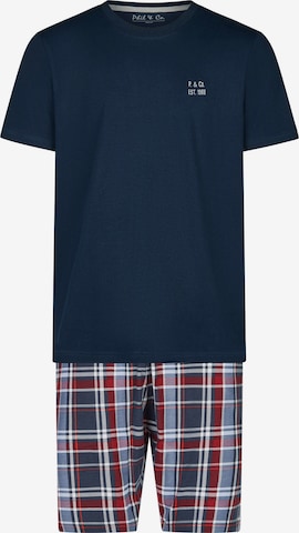 Phil & Co. Berlin Pyjama kort ' Classics ' in Blauw: voorkant