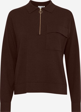 Pull-over PULZ Jeans en marron : devant