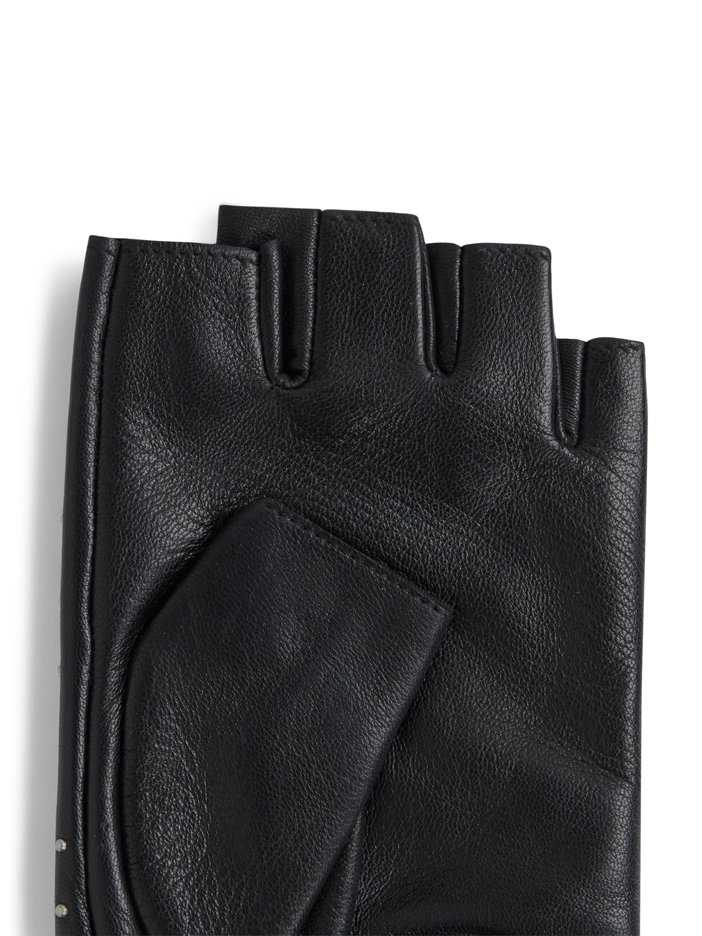 Karl Lagerfeld Γάντια με κομμένα δάχτυλα ' K/Autograph Fingerlose Handschuhe mit Nieten ' σε μαύρο