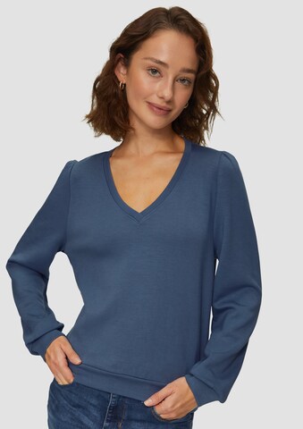 QS Sweatshirt in Blau: Vorderseite