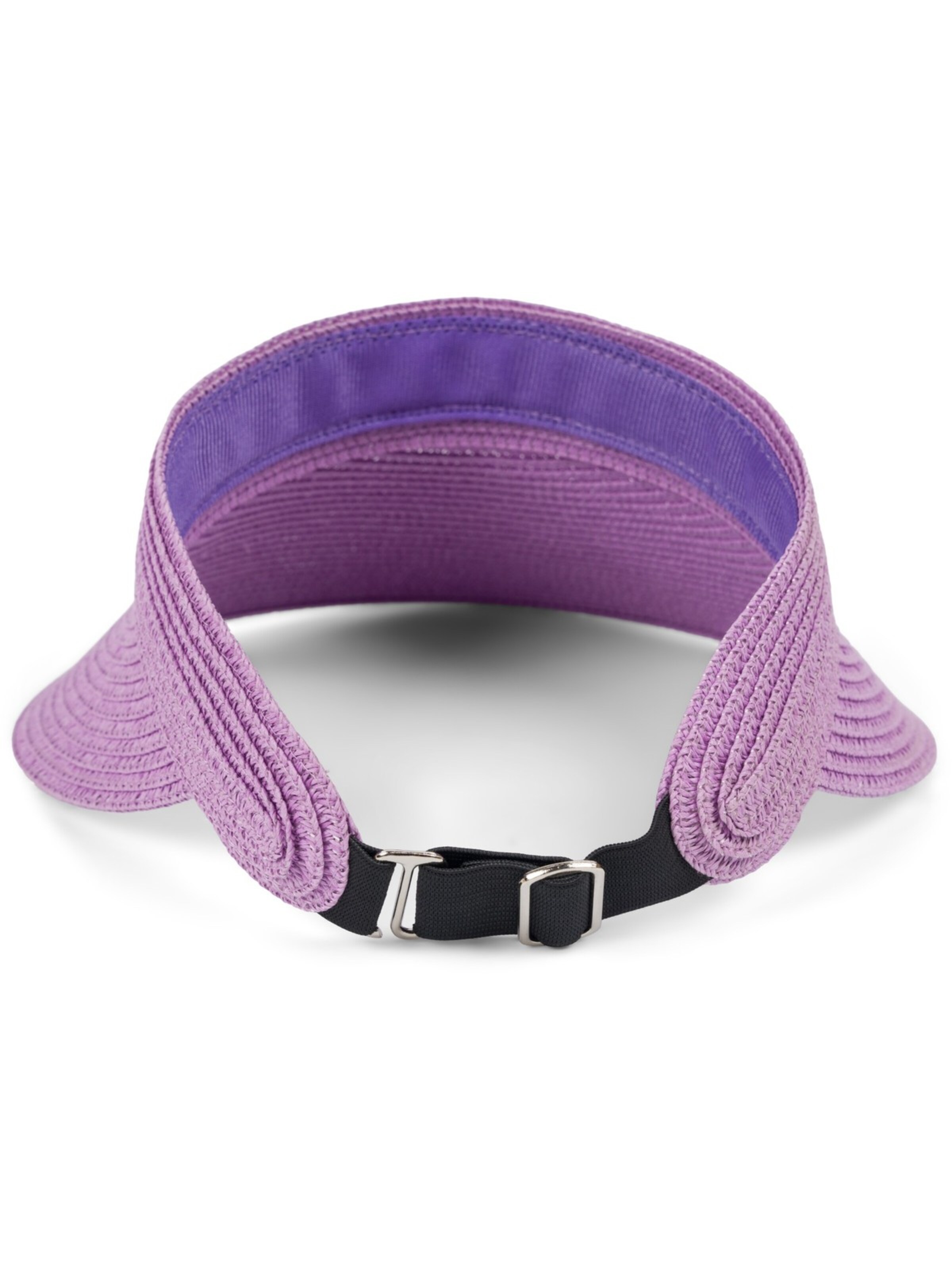styleBREAKER Cap 'Papierstroh Visor Cap Einfarbig' in Purple