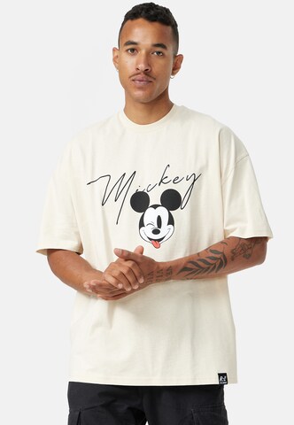 Recovered Shirt 'Disney Mickey Signature' in Beige: front