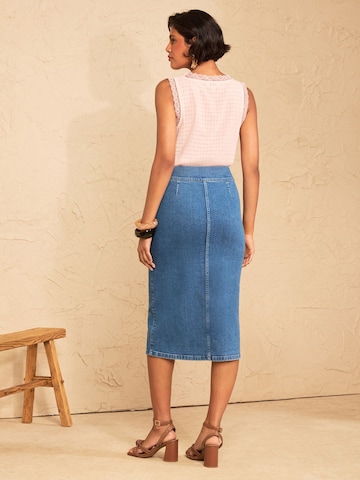 love & roses - Falda en azul