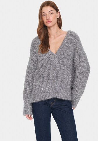 SAINT TROPEZ Strickjacke in Grau: Vorderseite
