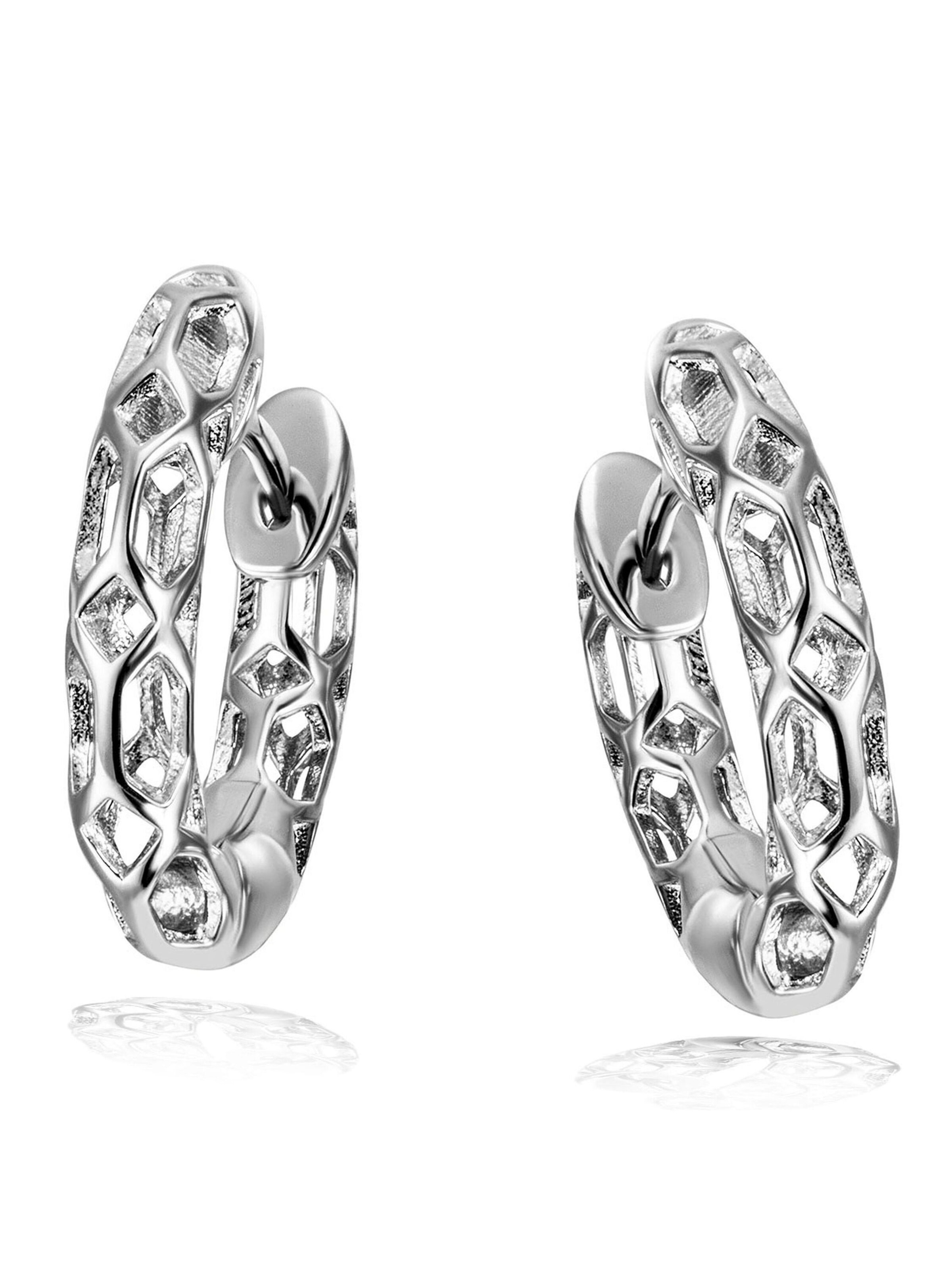 Goldmaid Boucles d'oreilles en blanc, Vue avec produit