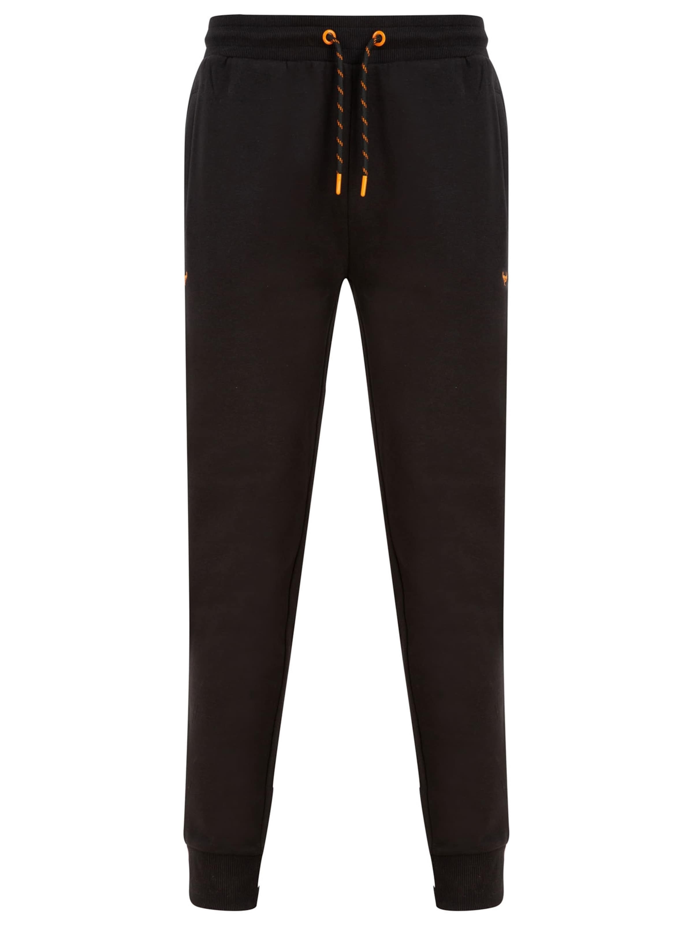 Threadbare Hose 'Trifoliate' in Schwarz: Vorderseite