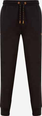 Threadbare Regular Broek 'Trifoliate' in Zwart: voorkant