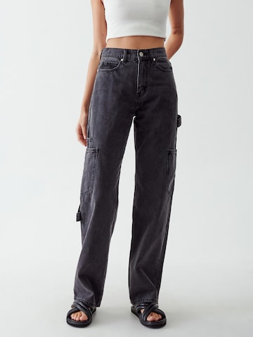 Calli regular Jeans i sort: forside